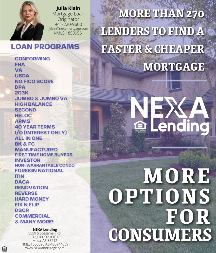 Mortgage Loan programs flyer by NEXA lending